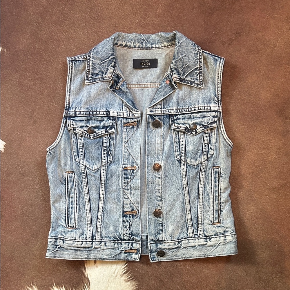 J. Crew Indigo Denim Vest